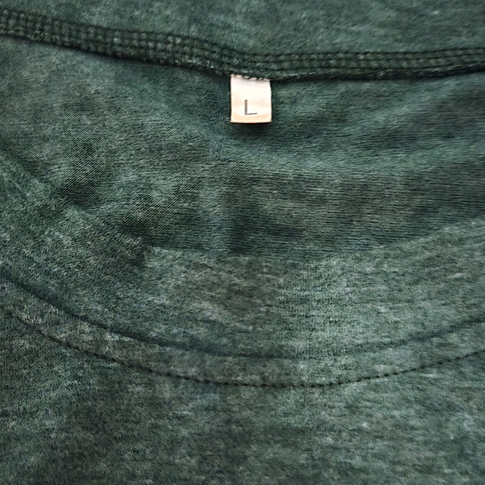 Vintage Boho 'Here Comes the Sun' Distressed Tank Top - Forest Green - Picture 4 of 4